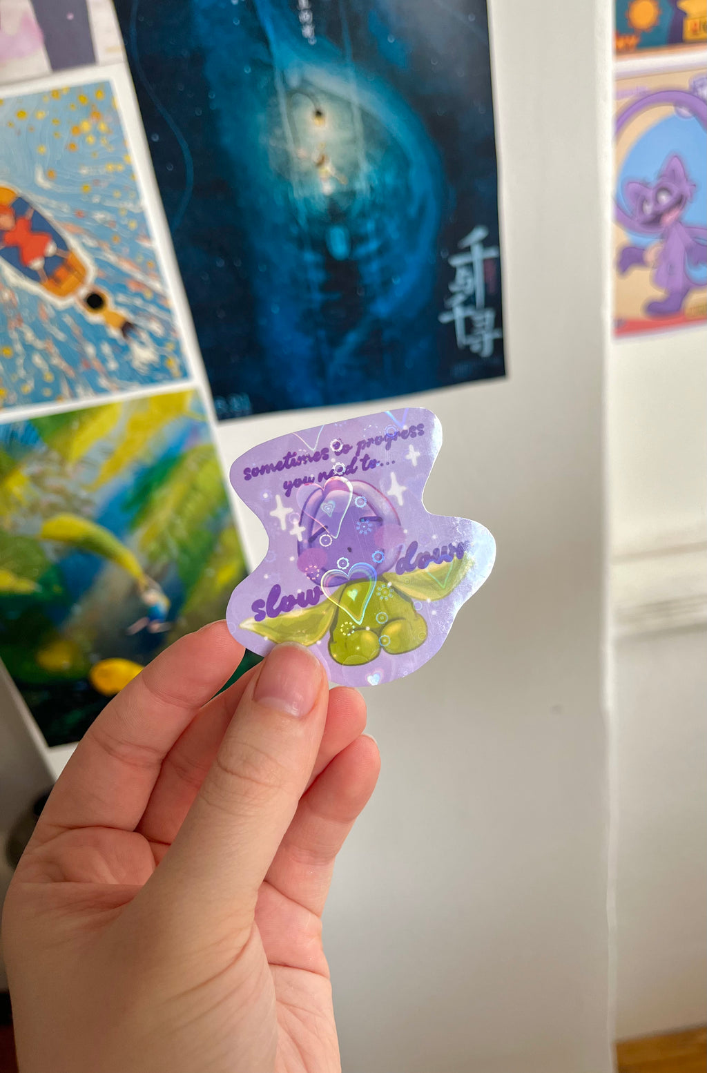 Slowing down tulip sticker