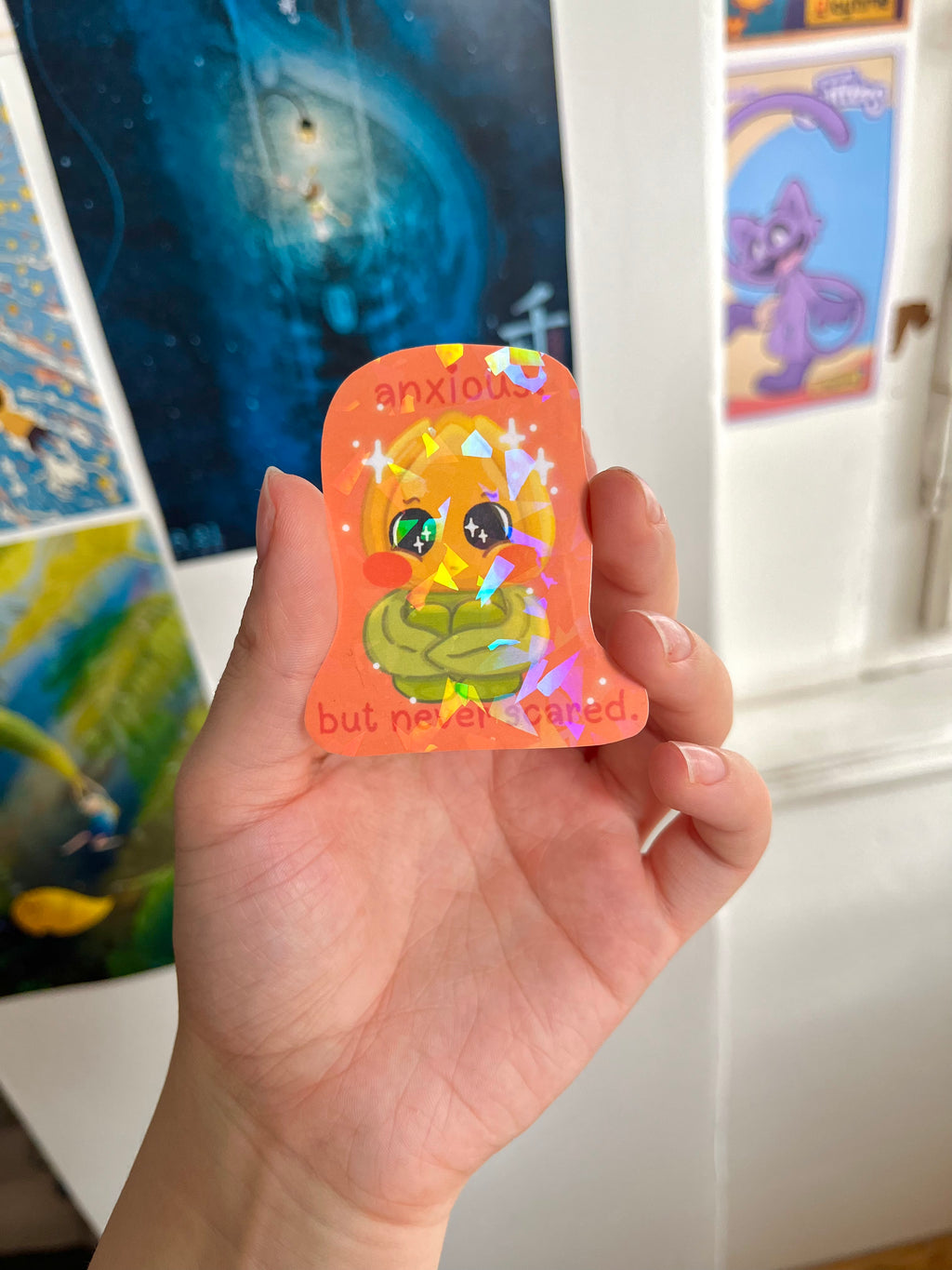 Anxious, but never scared tulip sticker