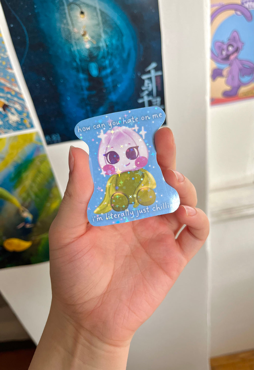 Literally just chillin' tulip sticker