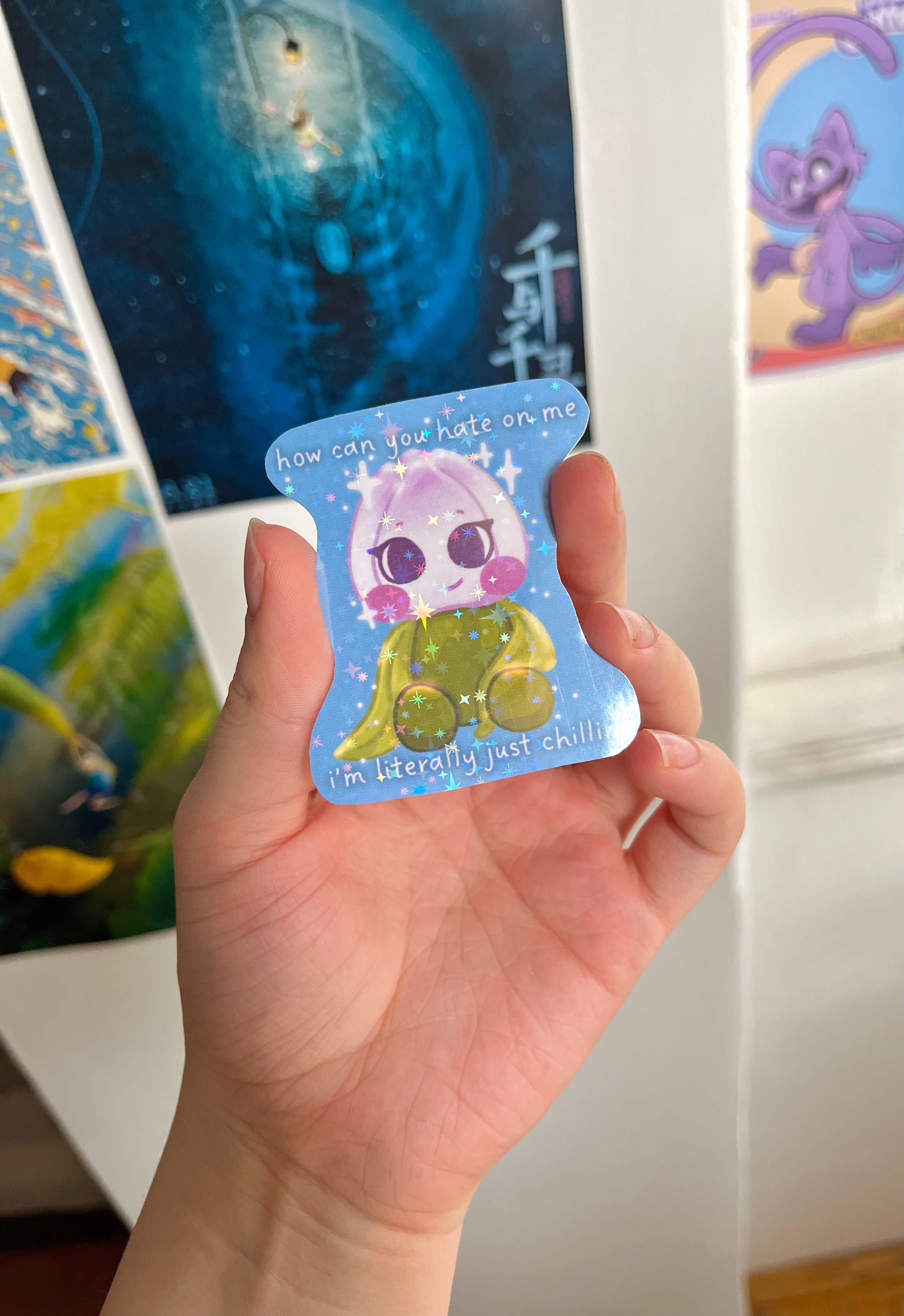 Literally just chillin' tulip sticker