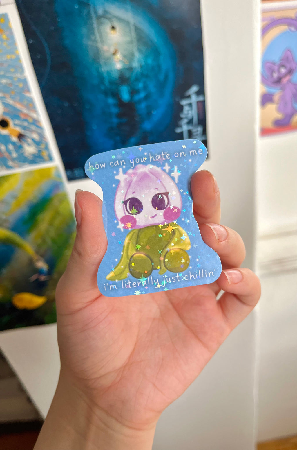 Literally just chillin' tulip sticker